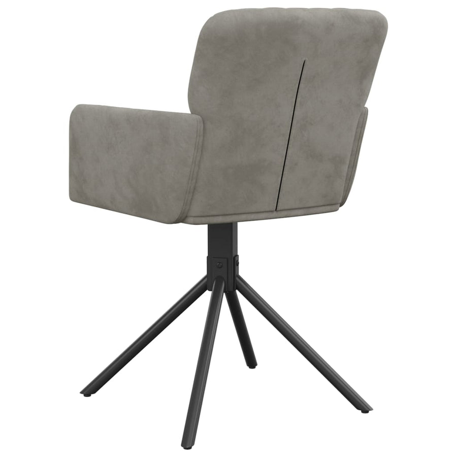 Eetkamerstoelen Draaibaar Fluweel Lichtgrijs