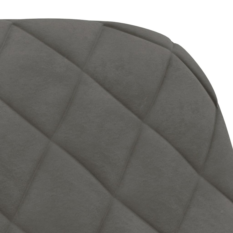 Eetkamerstoelen Draaibaar Fluweel Donkergrijs