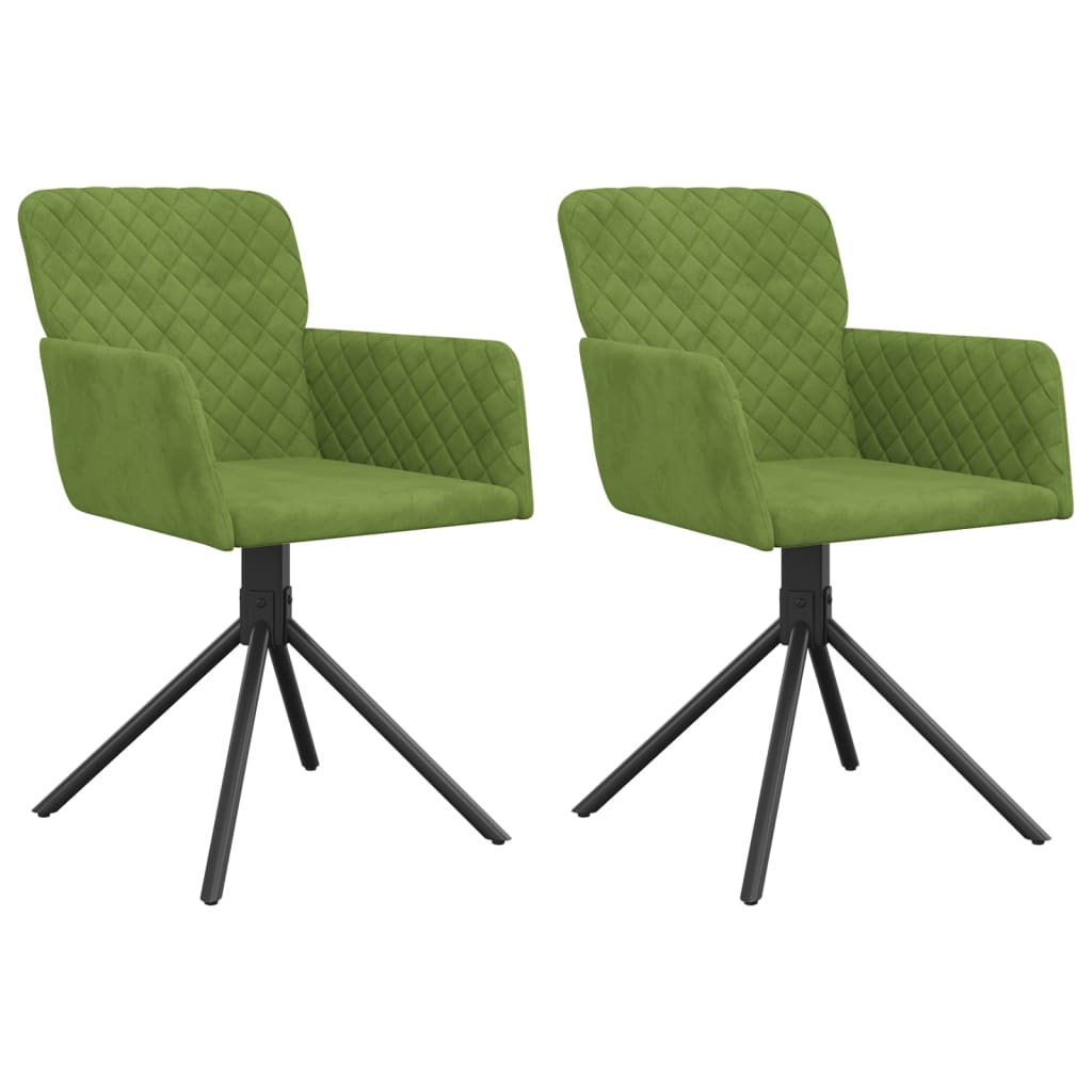 Eetkamerstoelen Draaibaar Fluweel Lichtgroen