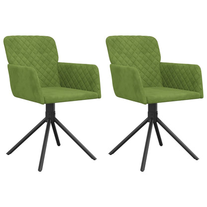 Eetkamerstoelen Draaibaar Fluweel Lichtgroen