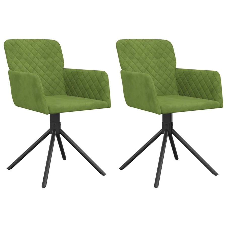 Eetkamerstoelen Draaibaar Fluweel Lichtgroen