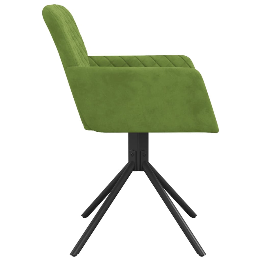 Eetkamerstoelen Draaibaar Fluweel Lichtgroen