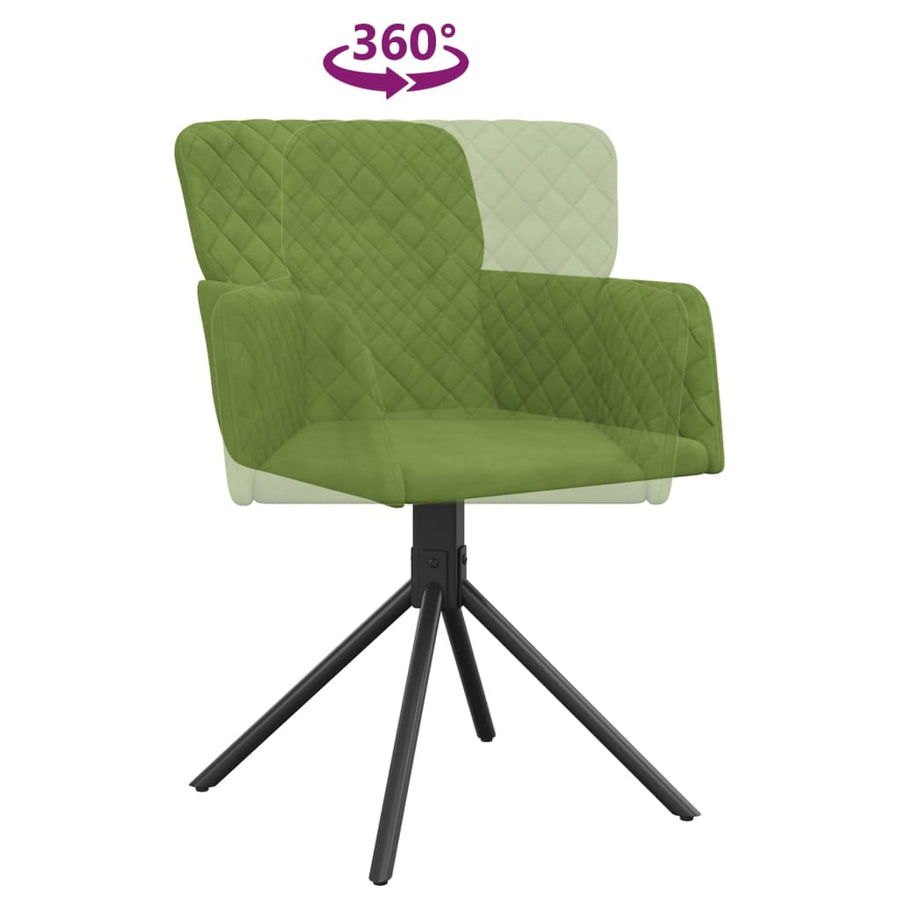 Eetkamerstoelen Draaibaar Fluweel Lichtgroen