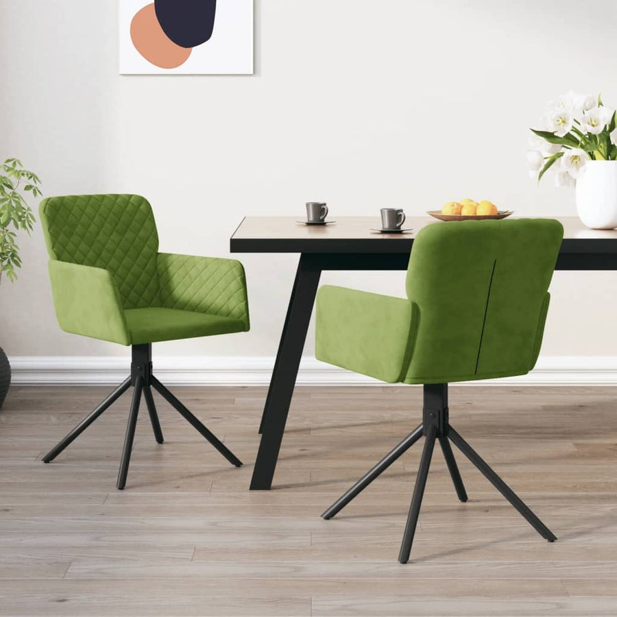 Eetkamerstoelen Draaibaar Fluweel Lichtgroen