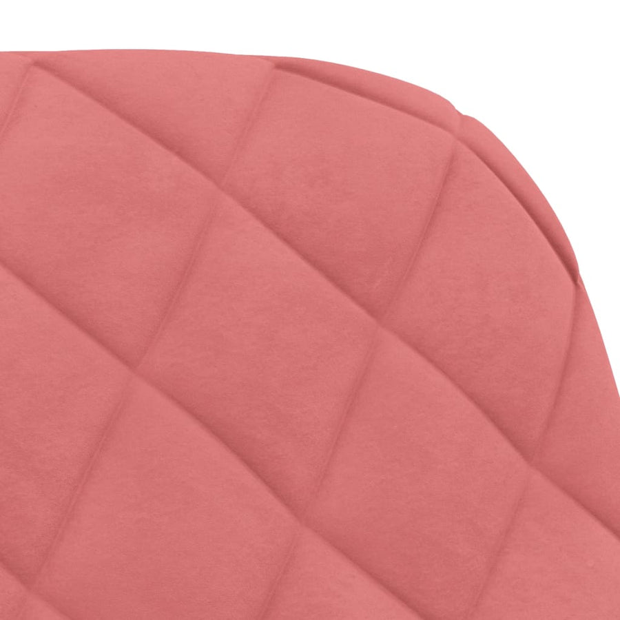 Eetkamerstoelen Draaibaar Fluweel Roze
