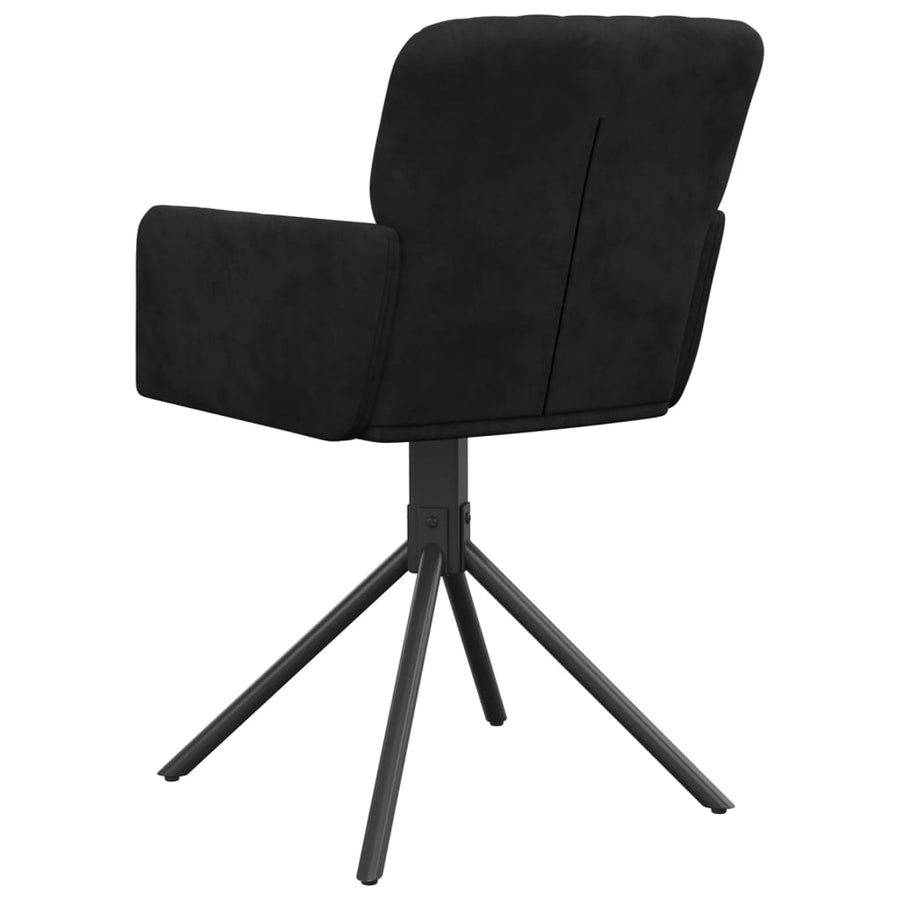Eetkamerstoelen Draaibaar Fluweel Zwart