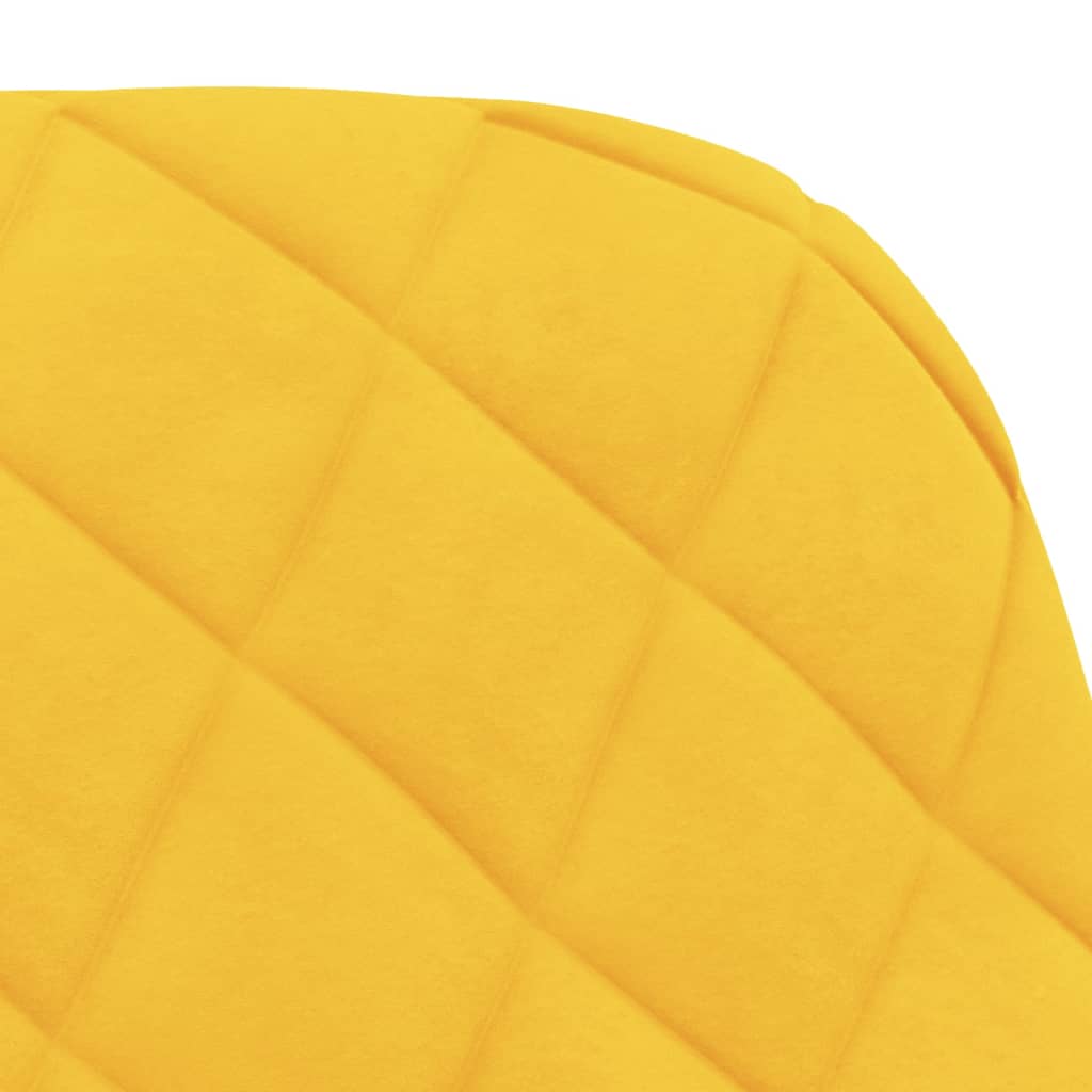 Eetkamerstoelen Draaibaar Fluweel Geel