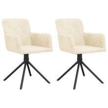 Eetkamerstoelen Draaibaar Fluweel Kleurig Crème