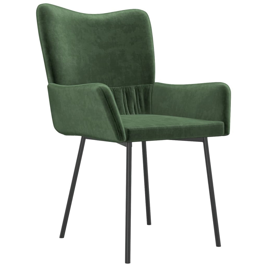 Eetkamerstoelen Fluweel Donkergroen