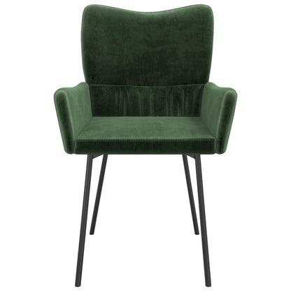 Eetkamerstoelen Fluweel Donkergroen