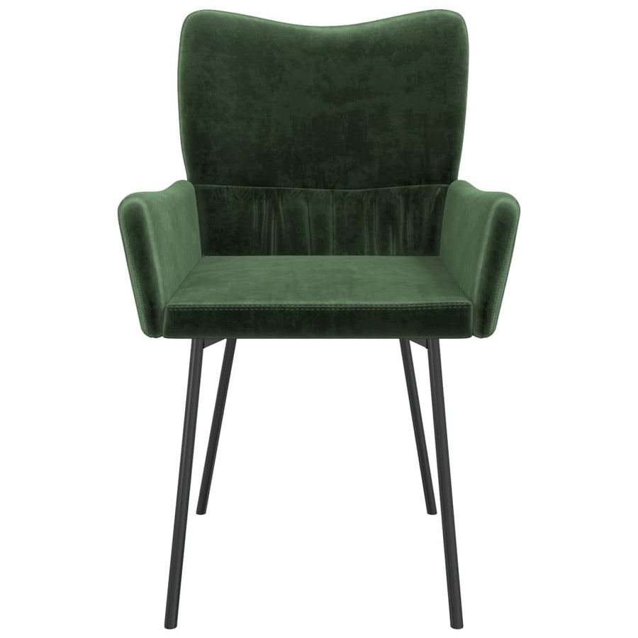 Eetkamerstoelen Fluweel Donkergroen