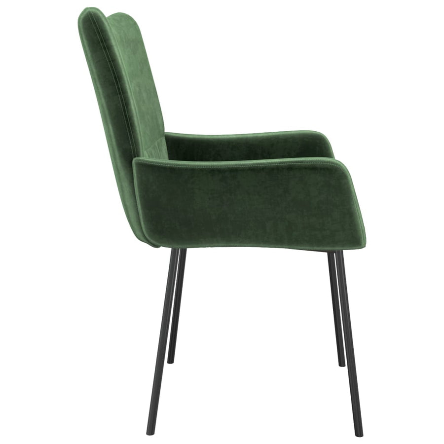 Eetkamerstoelen Fluweel Donkergroen