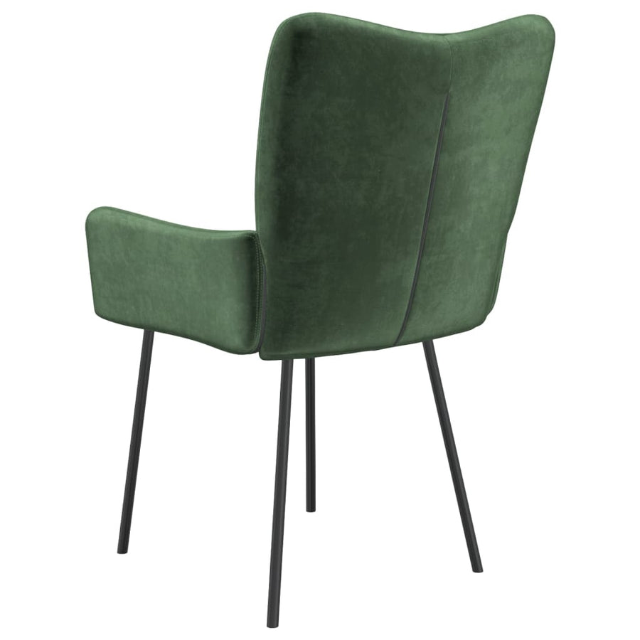 Eetkamerstoelen Fluweel Donkergroen