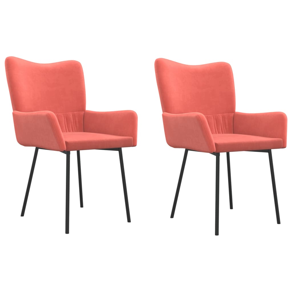 Eetkamerstoelen Fluweel Roze