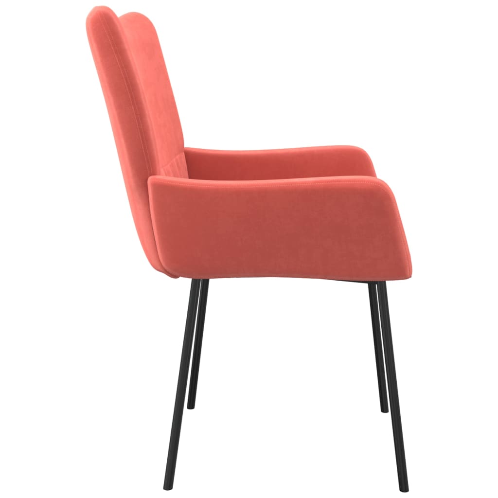 Eetkamerstoelen Fluweel Roze