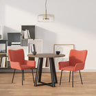 Dining chairs 2 pcs velvet pink