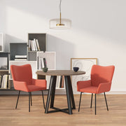 Eetkamerstoelen 2 st fluweel roze 55x57x81,5 cm