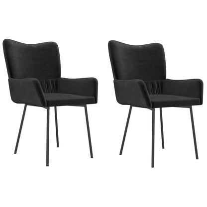 Eetkamerstoelen Fluweel Zwart