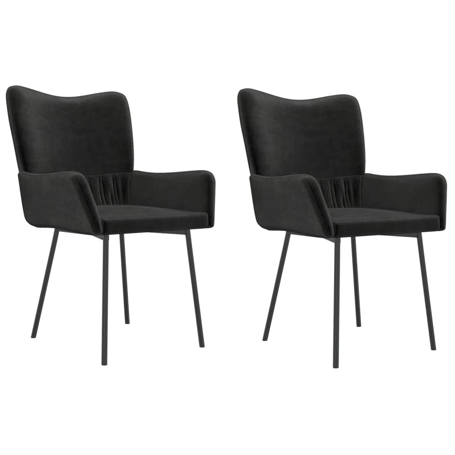 Eetkamerstoelen Fluweel Zwart