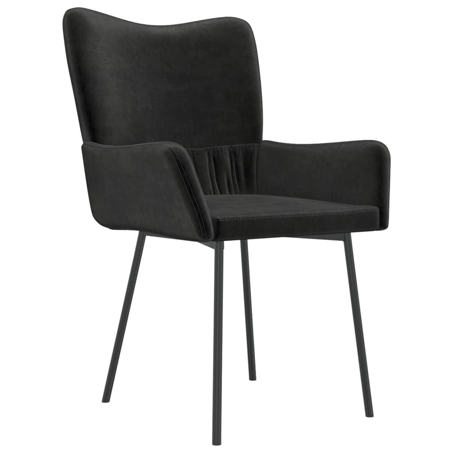 Eetkamerstoelen Fluweel Zwart