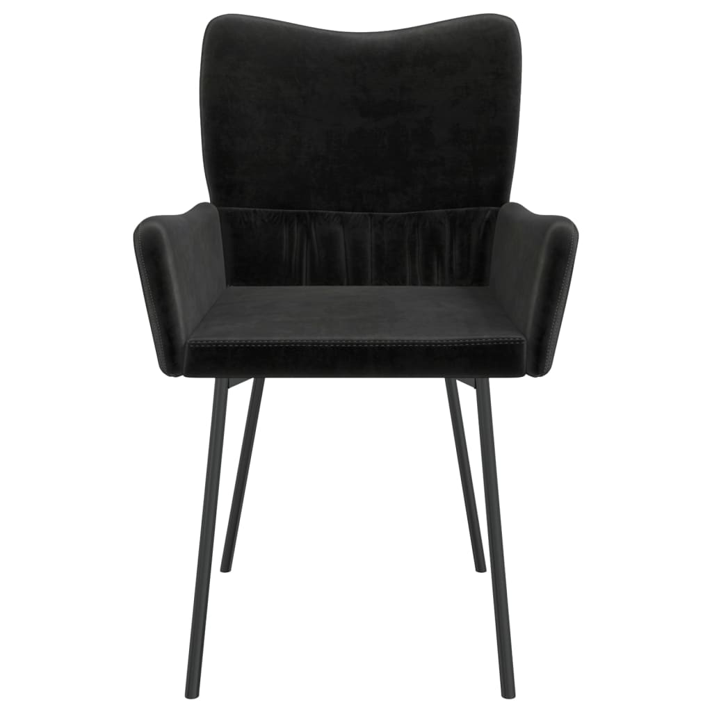 Eetkamerstoelen Fluweel Zwart