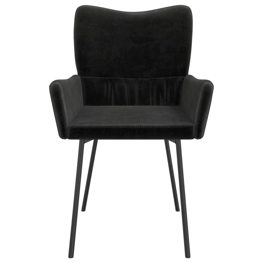 Eetkamerstoelen Fluweel Zwart