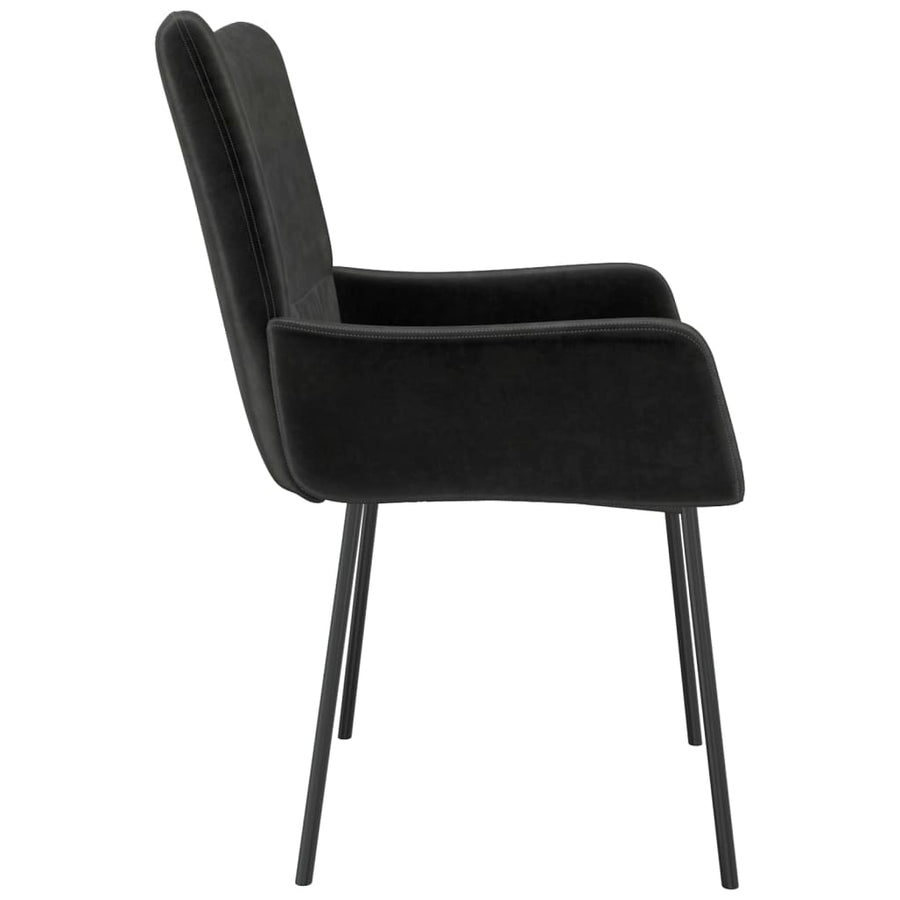 Eetkamerstoelen Fluweel Zwart