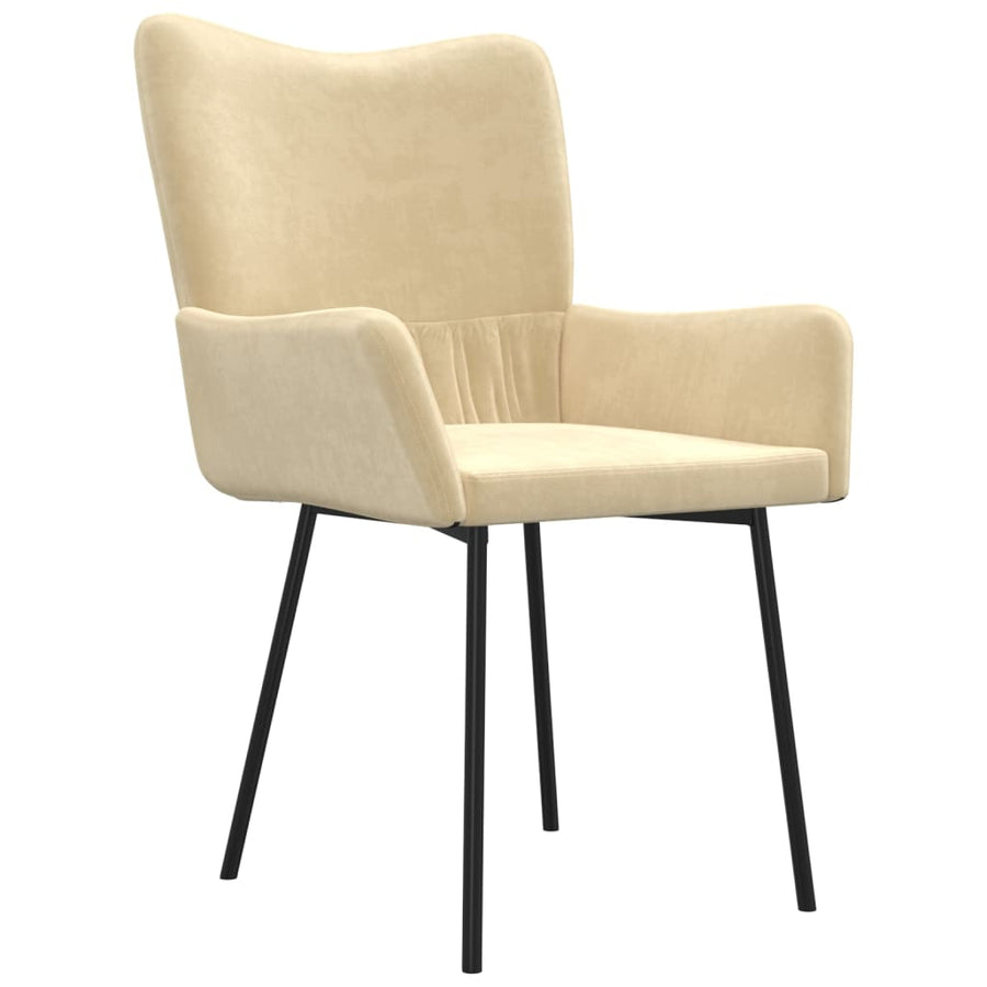 Eetkamerstoelen Fluweel Kleurig crème