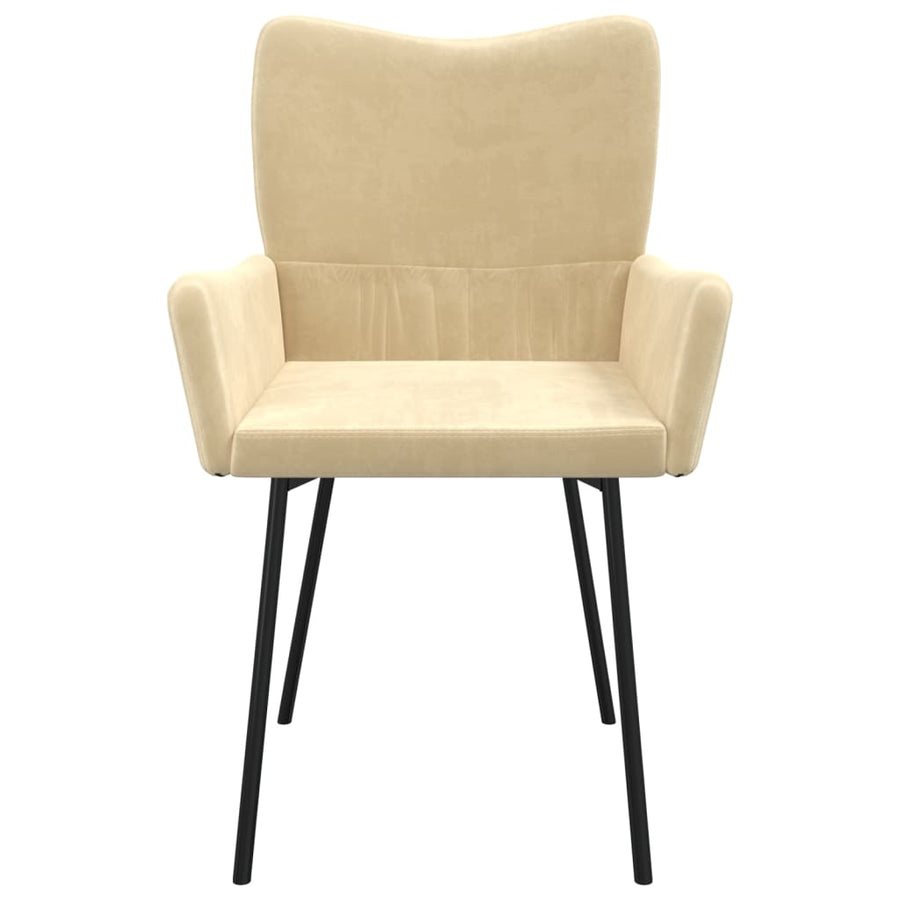 Eetkamerstoelen Fluweel Kleurig crème