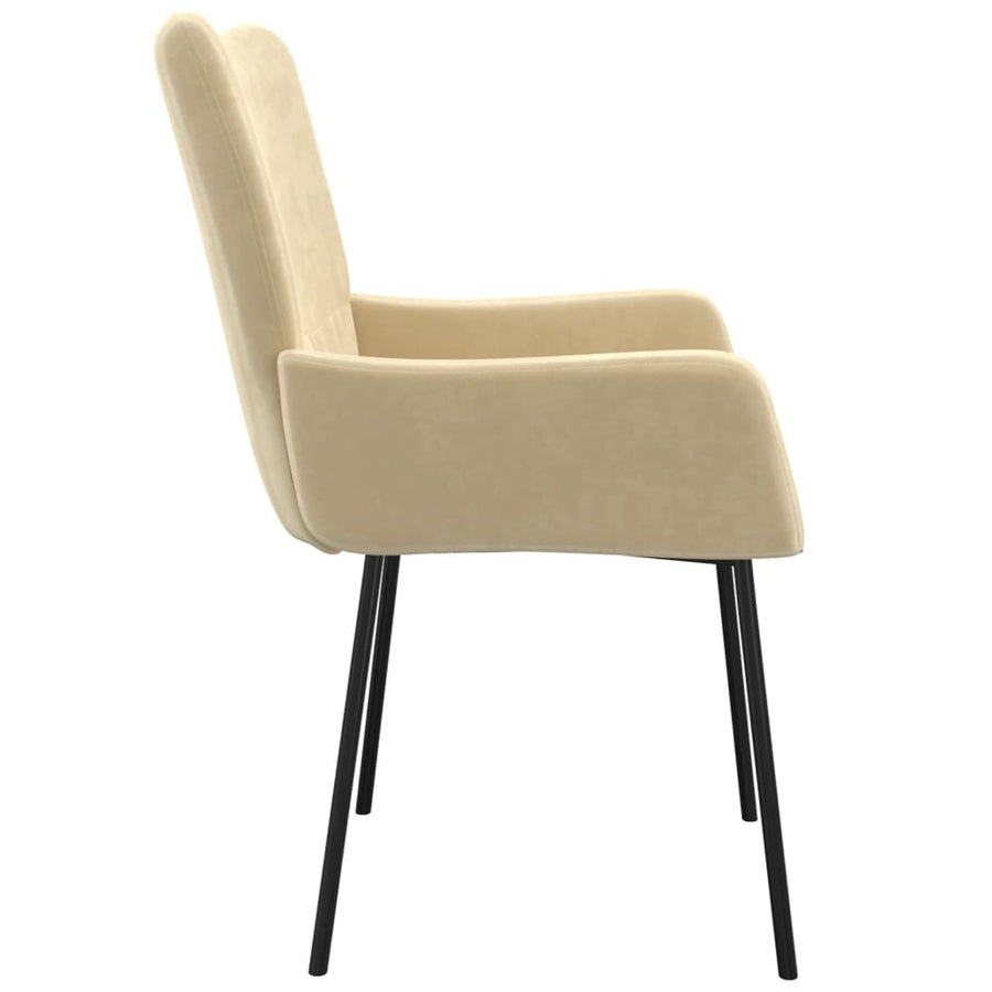 Eetkamerstoelen Fluweel Kleurig crème
