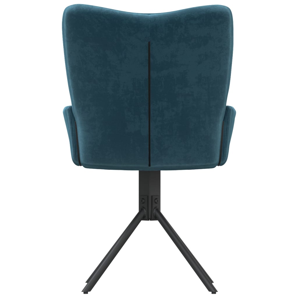 Eetkamerstoelen Draaibaar Fluweel Blauw