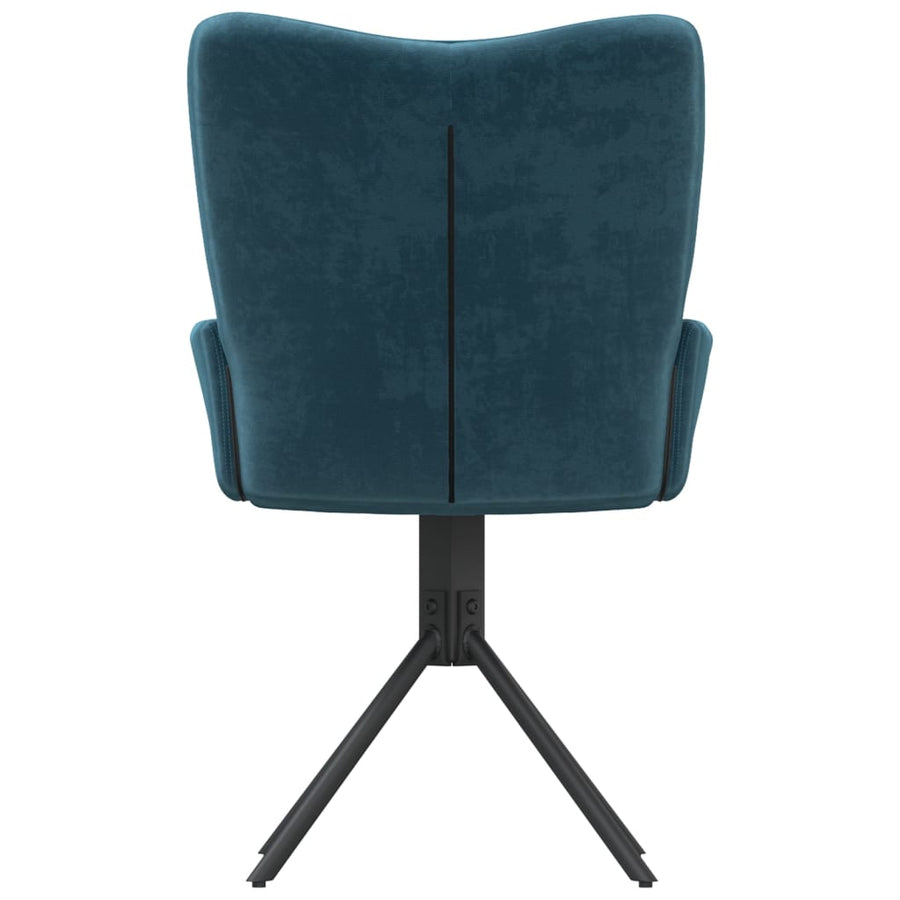Eetkamerstoelen Draaibaar Fluweel Blauw