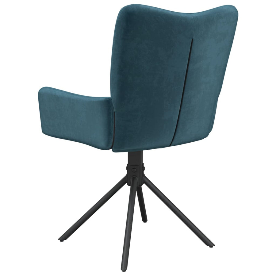 Eetkamerstoelen Draaibaar Fluweel Blauw