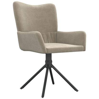 Eetkamerstoelen Draaibaar Fluweel Lichtgrijs