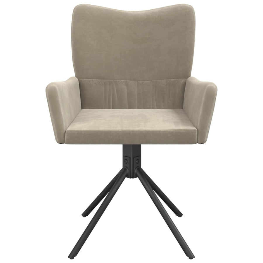 Eetkamerstoelen Draaibaar Fluweel Lichtgrijs