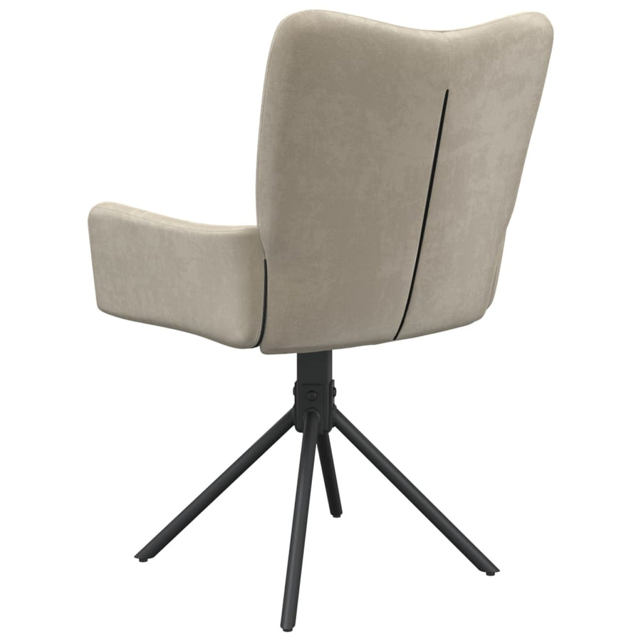 Eetkamerstoelen Draaibaar Fluweel Lichtgrijs