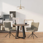 Swivel Dining Chairs 2 pcs Velvet Light Gray
