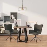 Eetkamerstoelen draaibaar 2 stuks fluweel donkergrijs