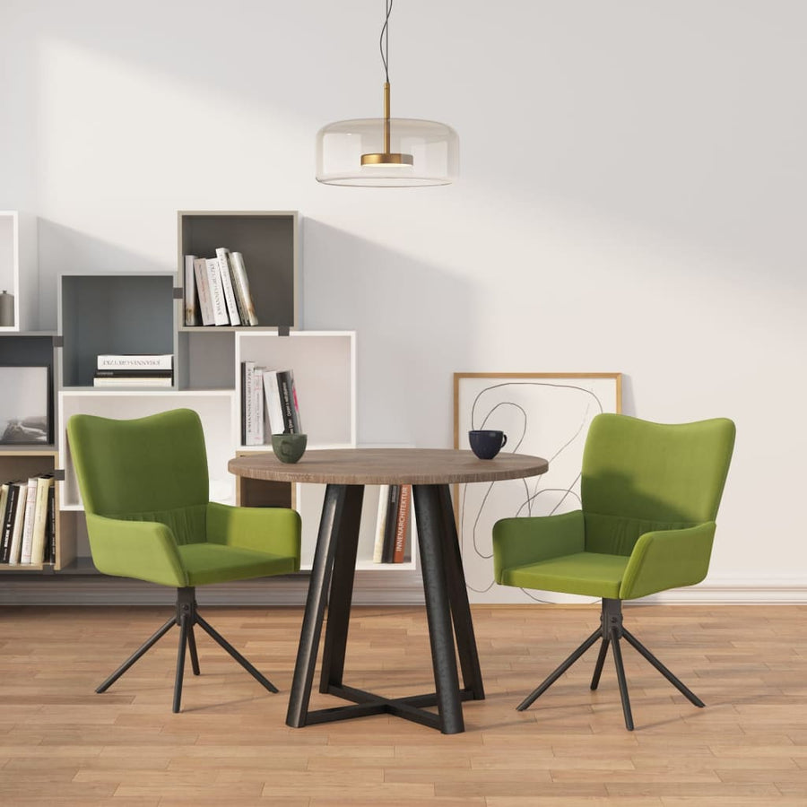 Eetkamerstoelen Draaibaar Fluweel Lichtgroen
