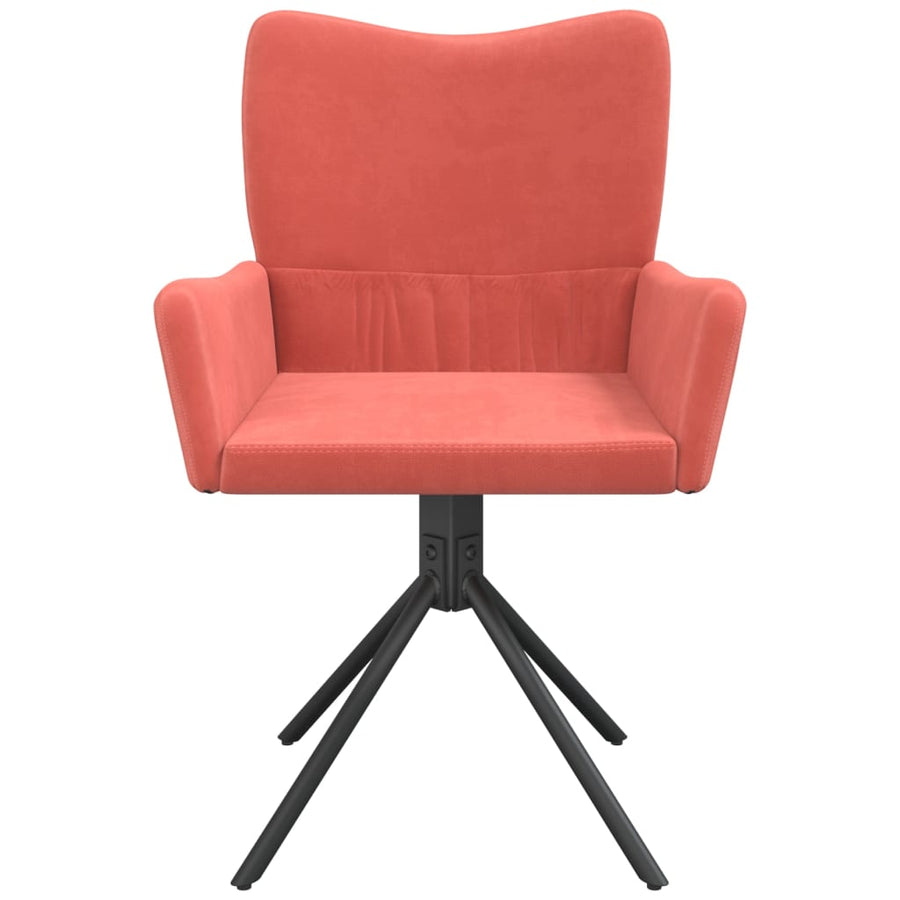 Eetkamerstoelen Draaibaar Fluweel Roze