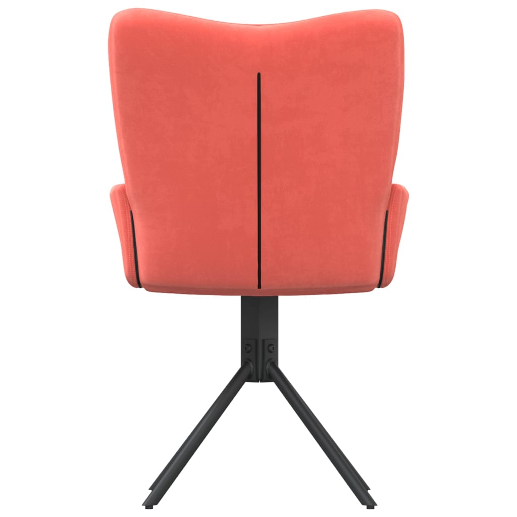 Eetkamerstoelen Draaibaar Fluweel Roze