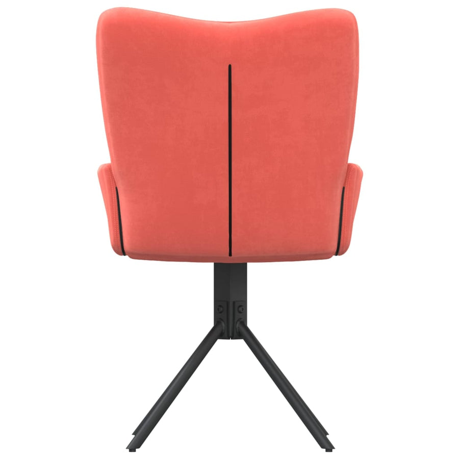 Eetkamerstoelen Draaibaar Fluweel Roze