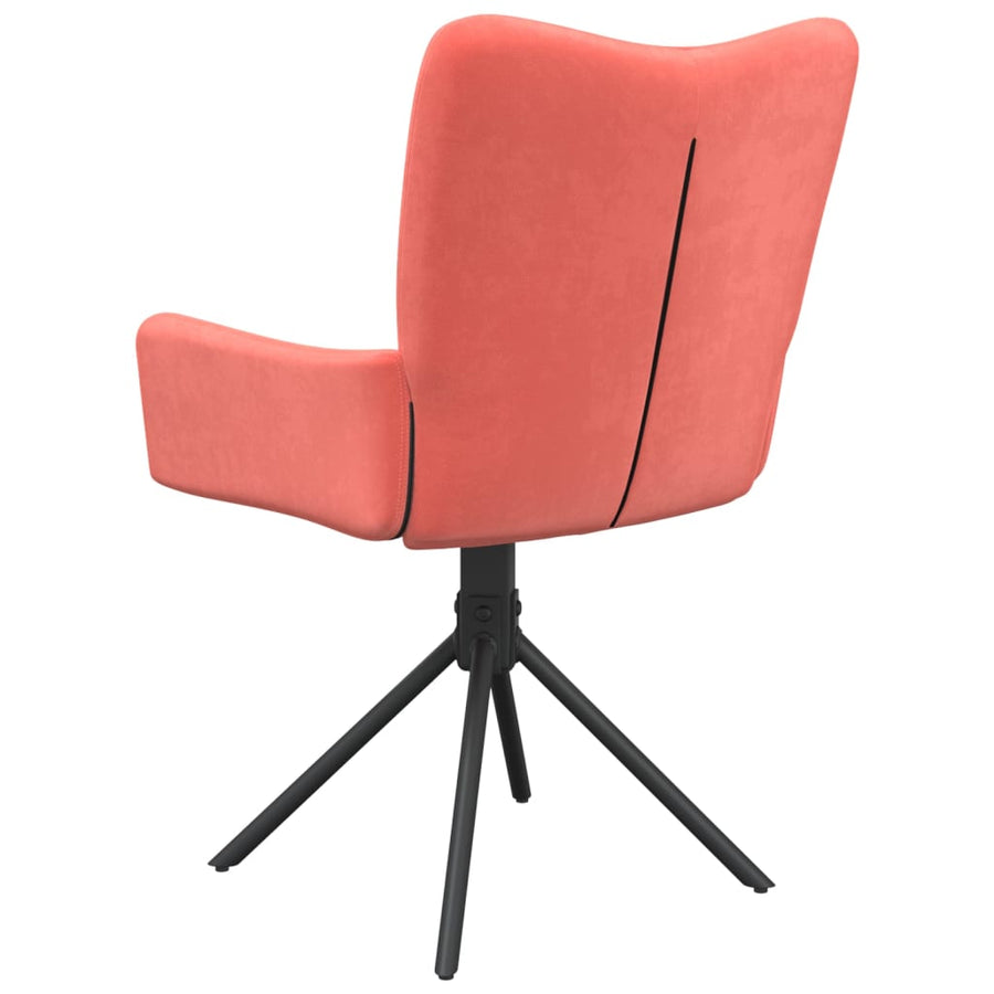 Eetkamerstoelen Draaibaar Fluweel Roze