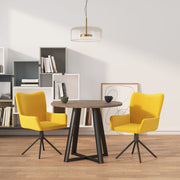 Eetkamerstoelen draaibaar 2 stuks fluweel geel