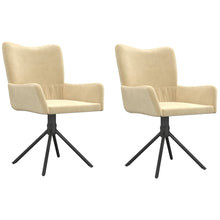 Eetkamerstoelen Draaibaar Fluweel Kleurig Crème
