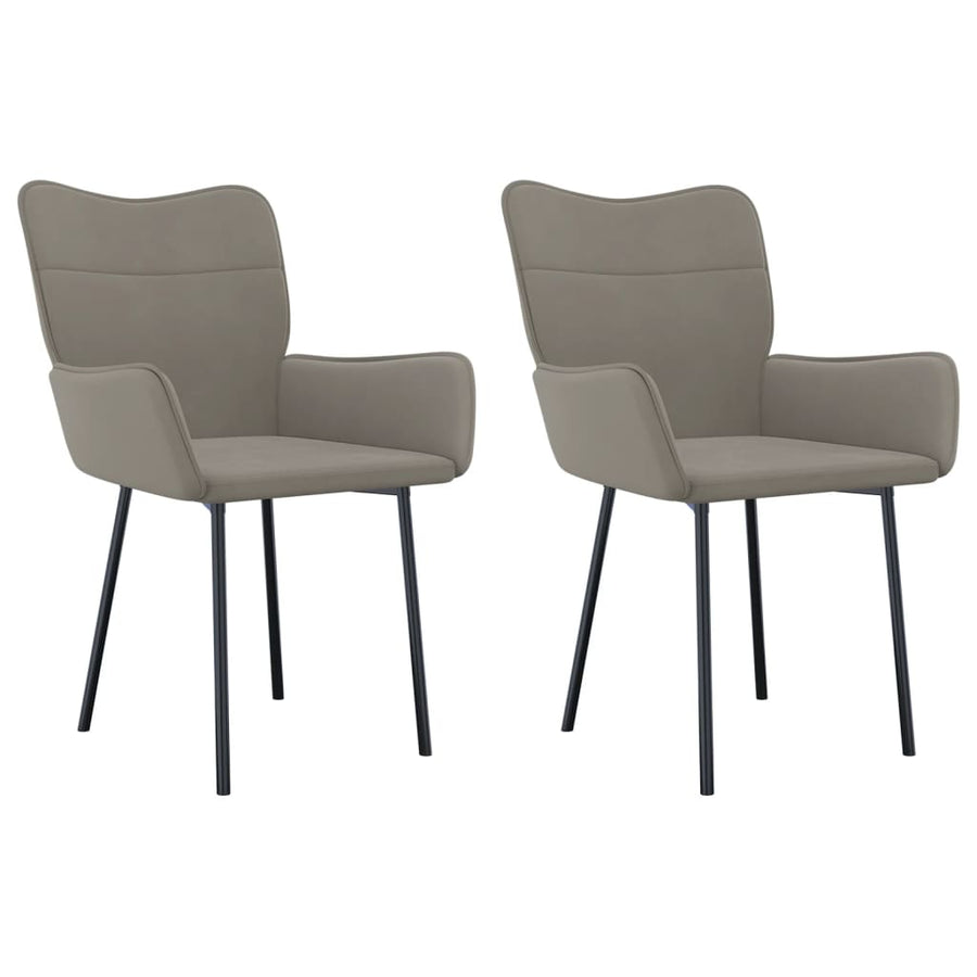 Eetkamerstoelen Fluweel Lichtgrijs