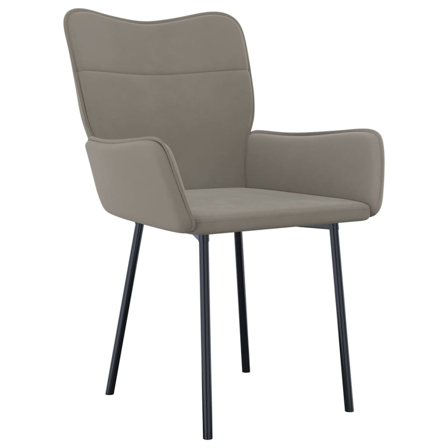 Eetkamerstoelen Fluweel Lichtgrijs