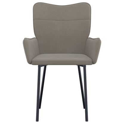 Eetkamerstoelen Fluweel Lichtgrijs