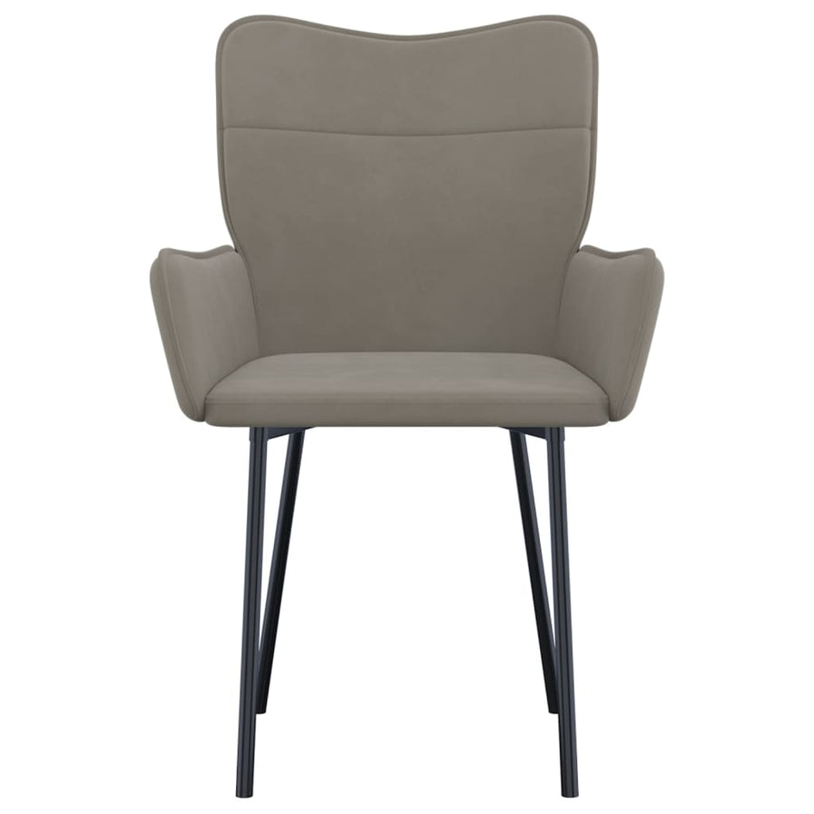 Eetkamerstoelen Fluweel Lichtgrijs