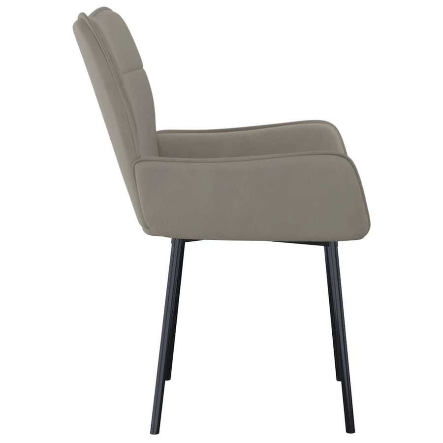 Eetkamerstoelen Fluweel Lichtgrijs